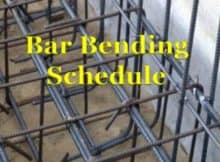 bar bending schedule