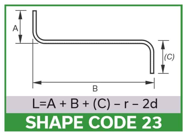 bar bending shape codes