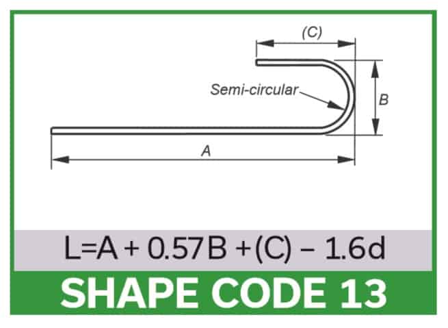 bar bending shape codes