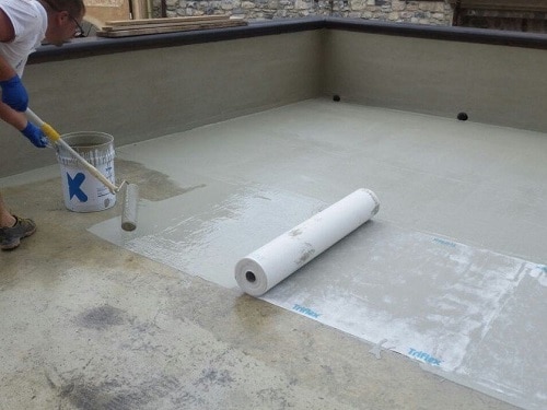 Liquid applied waterproofing membrane