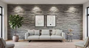 Textured Wall Tiles Design Ideas for Living Room and Bedroom