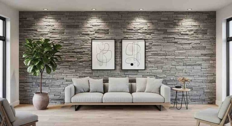 Textured Wall Tiles Design Ideas for Living Room and Bedroom