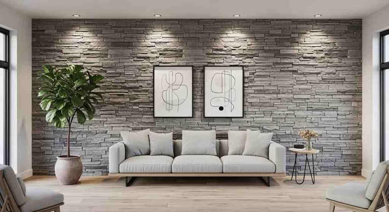 Textured Wall Tiles Design Ideas for Living Room and Bedroom